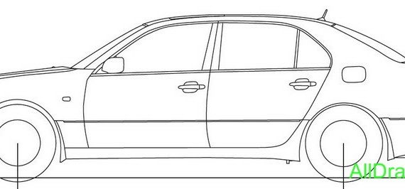 Lexus LS 430 (2006) (Лексус ЛС 430 (2006)) - чертежи (рисунки) автомобиля